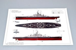 Trumpeter 05306 USS MASSACHUSETTS BB-59 1/350 – Bild 3