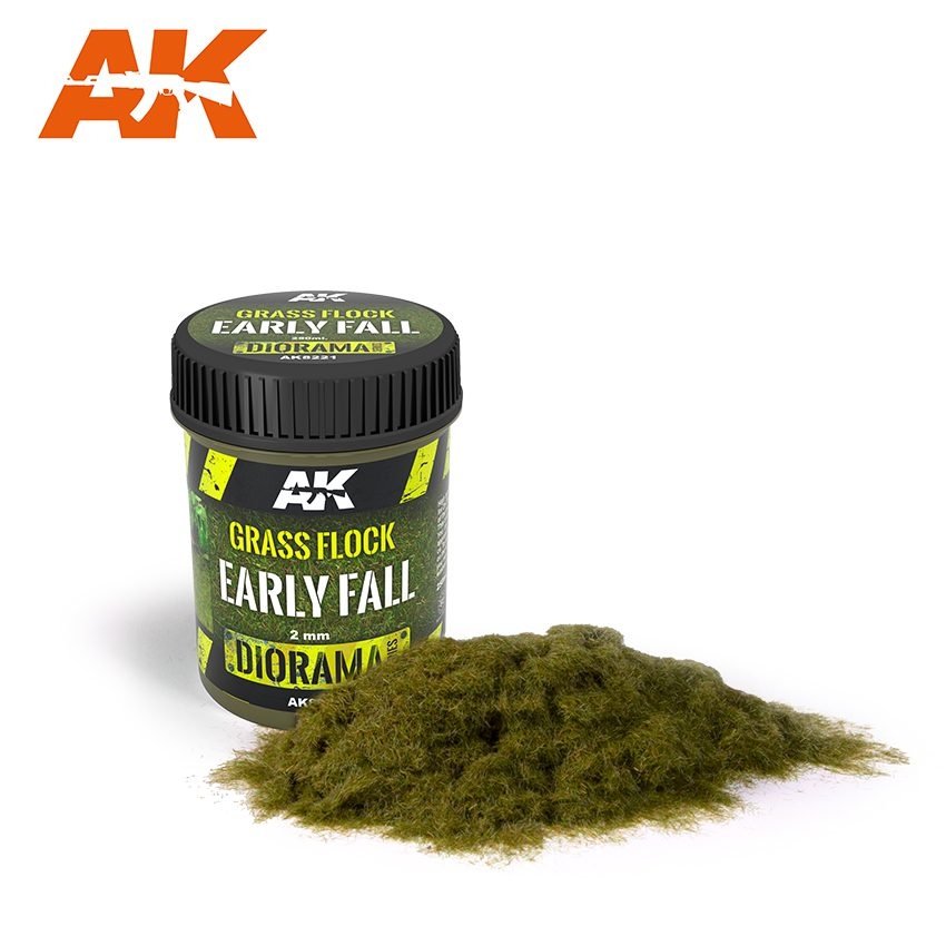AK Interactive AK8221 GRASS FLOCK 2MM EARLY FALL