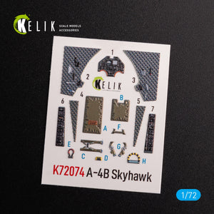 KELIK K72074 A-4B &amp;quot;Skyhawk&amp;quot; interior 3D decals for Hobby 2000/Fujimi kit 1/72 – image 2
