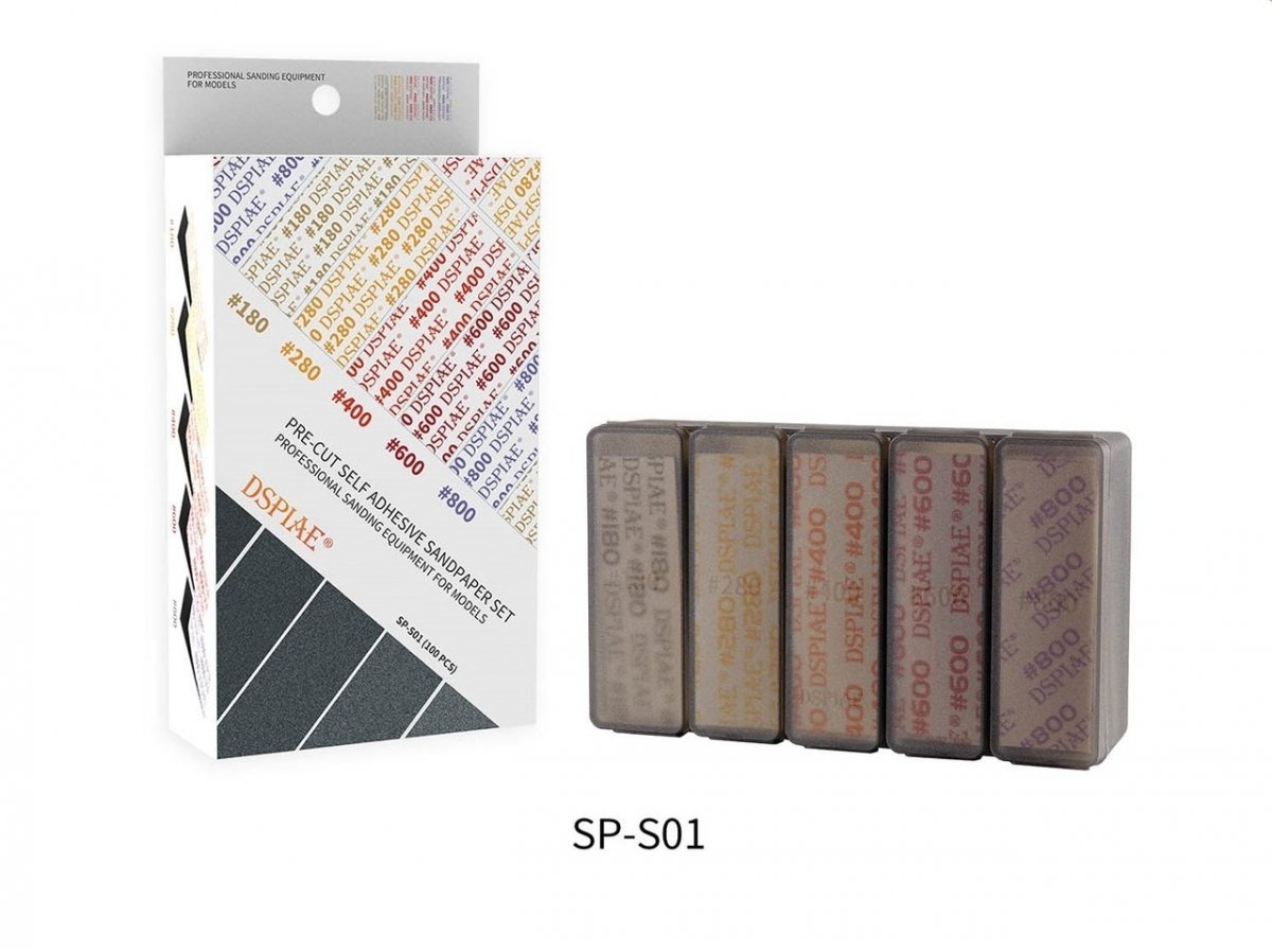 DSPIAE SP-S01 Adhesive Sanding Paper Sets 180-800, 100pcs per Set – obrázek 2