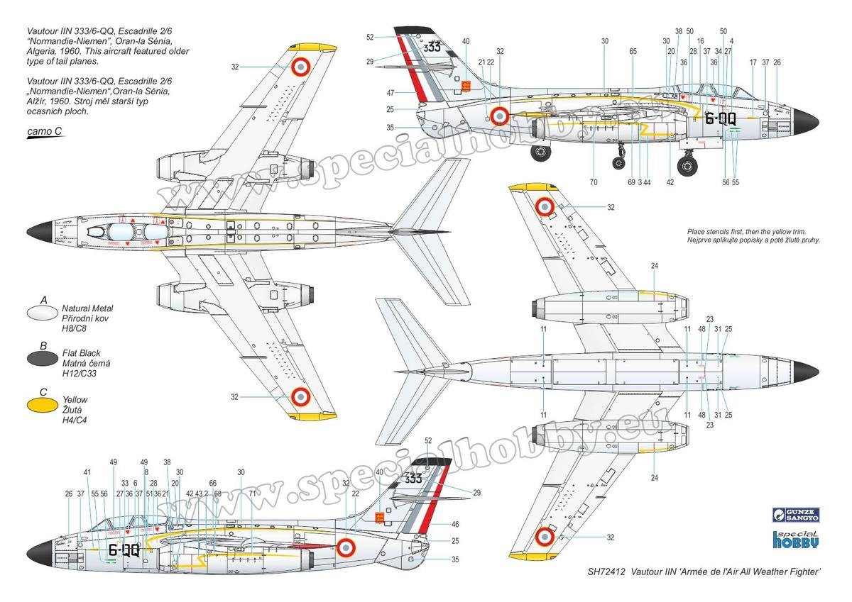 Special Hobby 72412 SO 4050 Vautour II &amp;#39;Armée de l&amp;#39; Air All Weather Fighter&amp;#39; 1/72 – image 5