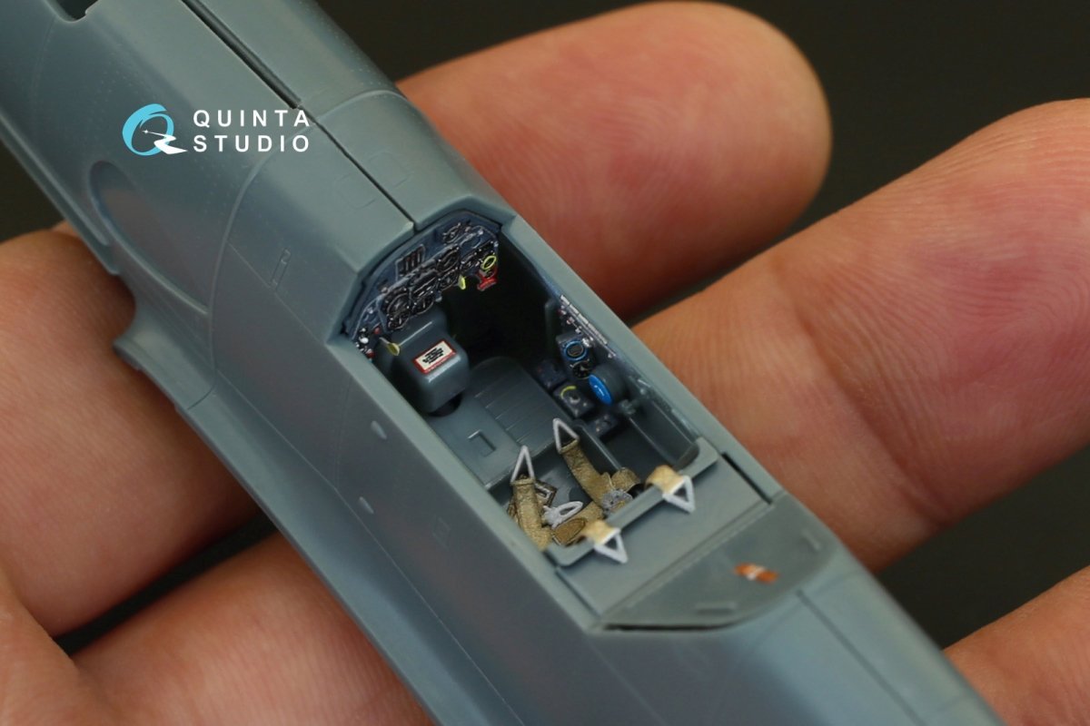 Quinta Studio QD48075 Bf-109G-2 3D-Printed &amp;amp; colored Interior on decal paper (for Eduard kit) 1/48 – immagine 6