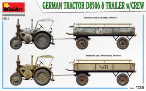 MiniArt 35314 GERMAN TRACTOR D8506 &amp;amp; TRAILER w/CREW 1/35 – obrázek 3