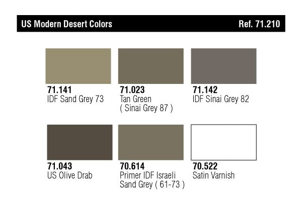 Vallejo 71210 IDF Army Colors 1957 (6x17ml) – obrázek 2
