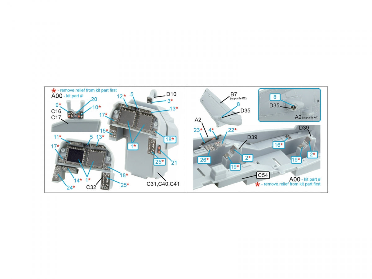Quinta Studio QDS-35119 AH-1Z 3D-Printed colored Interior on decal paper (Academy) (Small version) 1/35 – Bild 2