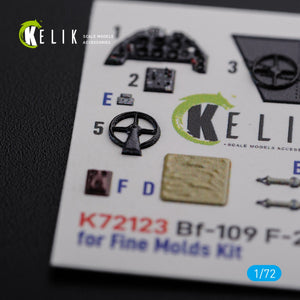 KELIK K72123 BF109-F2/F4 interior 3D decals for Fine Molds kit 1/72 – image 4