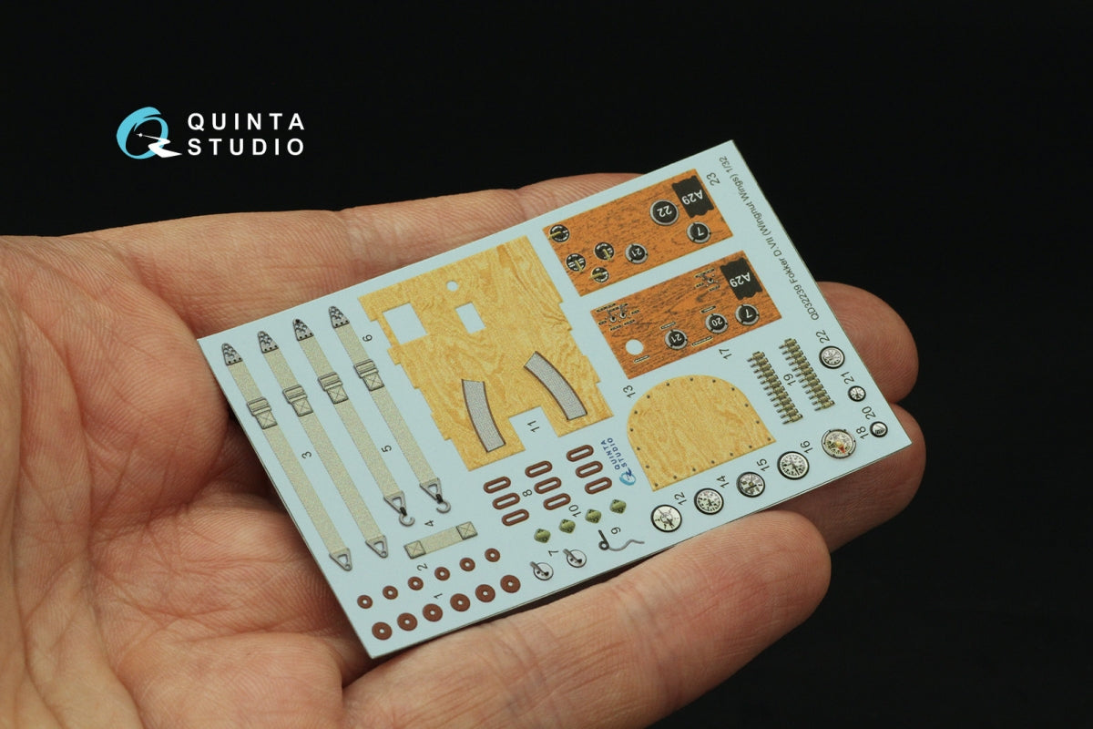 Quinta Studio QD32239 Fokker D.VII 3D-Printed &amp;amp; colored Interior on decal paper (Wingnut Wings) 1/32 – image 4