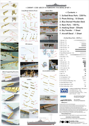 Pontos 35004F1 USS CV-10 Yorktown 1944 Detail Up Set 1/350 – obrázek 2