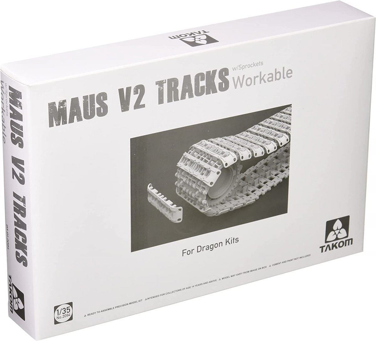 Takom 2094 Maus V2 Tracks with sprockets for Dragon kits 1/35 – image 2