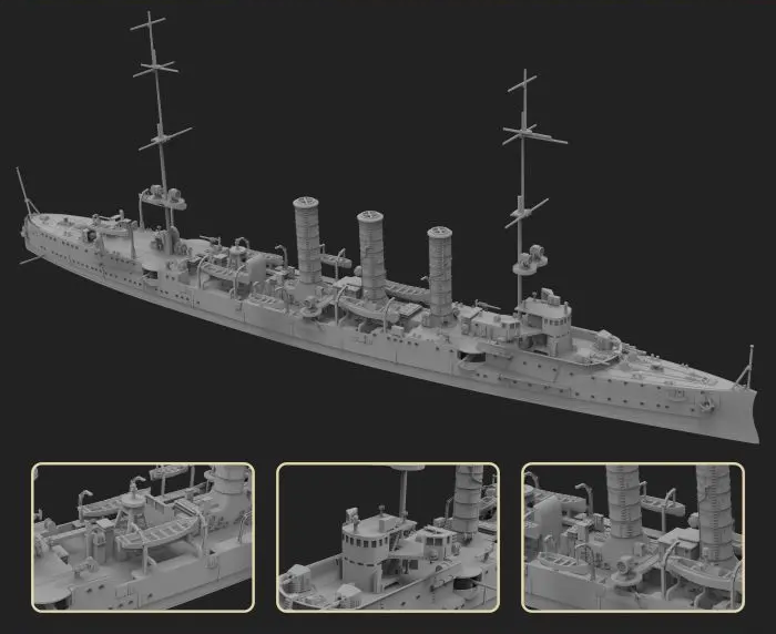 FlyHawk Model FH1307S SMS Dresden - Deluxe Edition 1/700 – obrázek 2