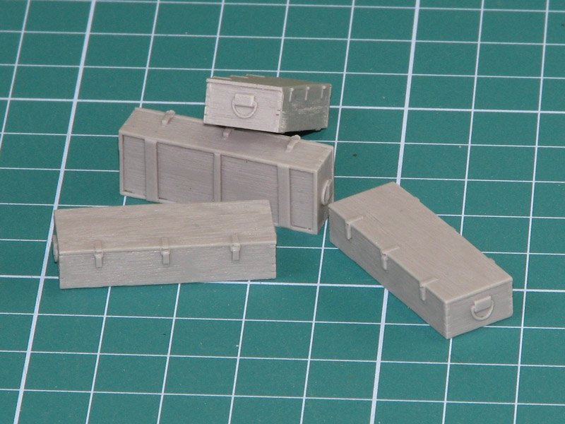 Eureka XXL E-017 Wooden Ammo Boxes for 12.8 cm Pak 44/Kw.K. 1/35 – obrázek 2