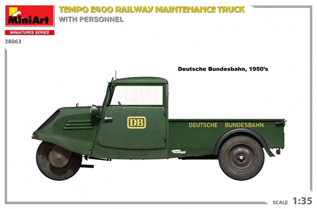 MiniArt 38063 Tempo E400 railway maintenance truck with personnel 1/35 – Bild 5