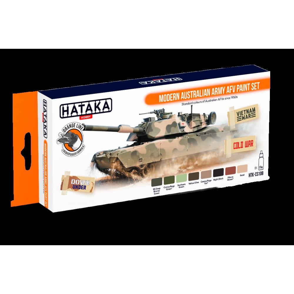 Hataka HTK-CS108 Modern Australian Army AFV paint set (8x17ml)