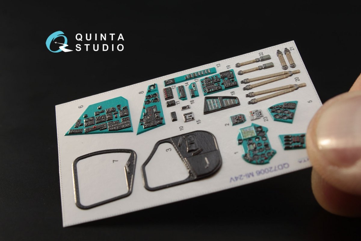 Quinta Studio QD72006 Mi-24V 3D-Printed &amp;amp; colored Interior on decal paper (for Zvezda kit) 1/72 – Bild 6