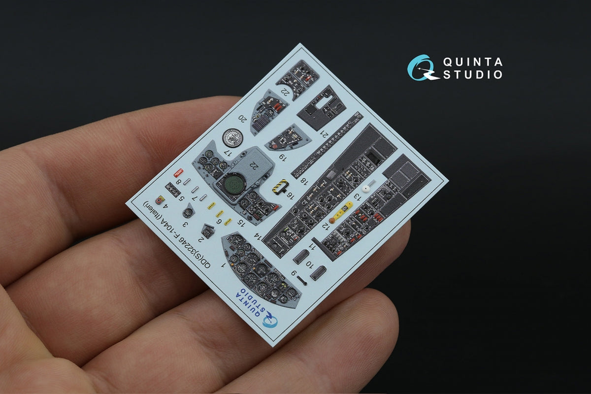 Quinta Studio QDS-32246 F-104A 3D-Printed &amp;amp; colored Interior on decal paper (Italeri) (Small version) 1/32 – obrázek 3