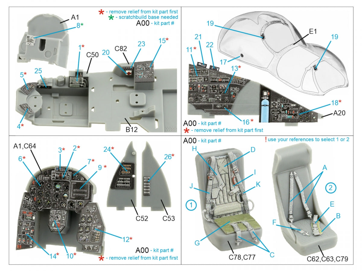 Quinta Studio QD48406 Mi-24 Nato Hind 3D-Printed &amp;amp; colored Interior on decal paper (Trumpeter) 1/48 – Bild 2