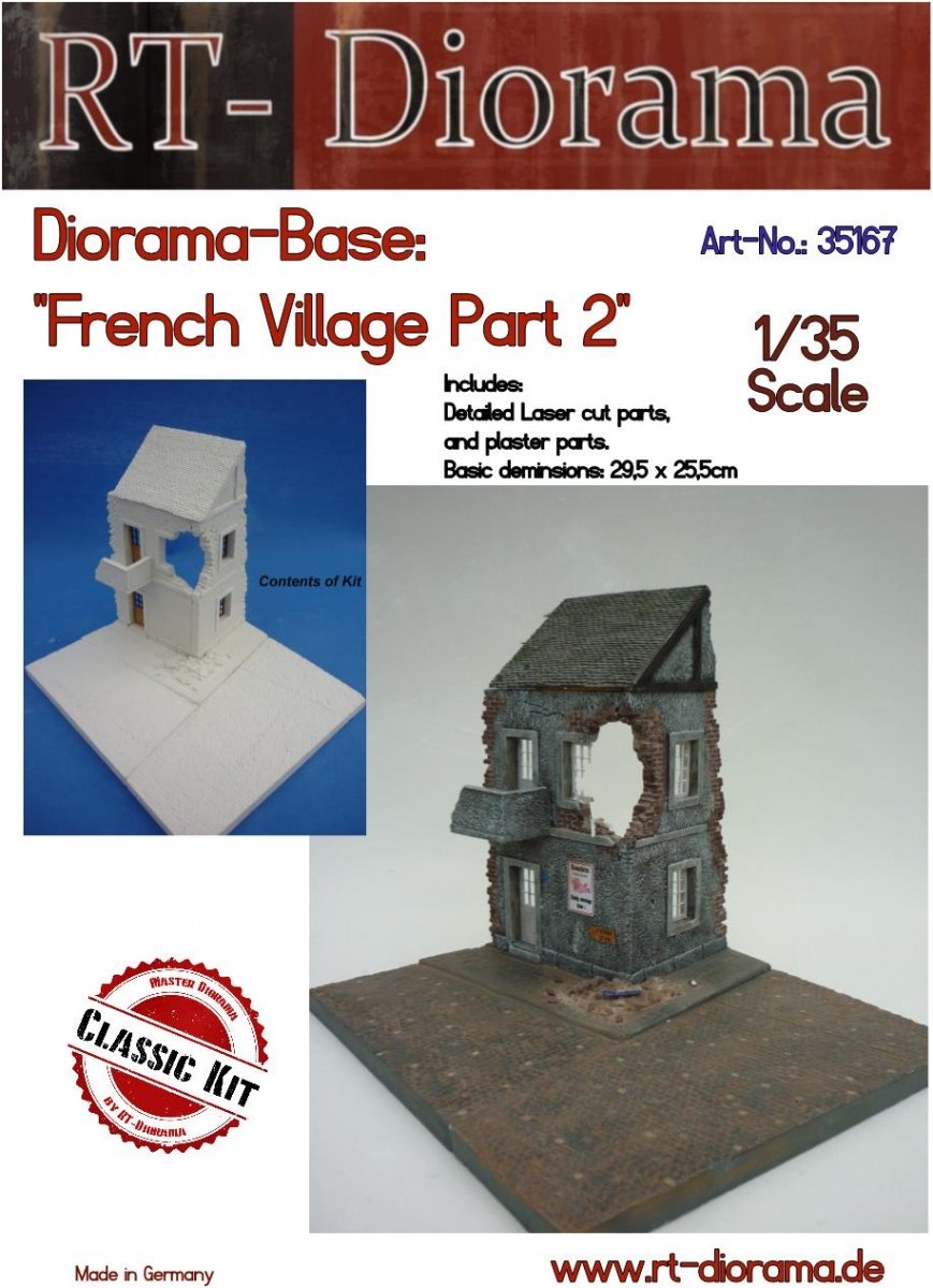 RT-Diorama 35167 Diorama-Base: &amp;quot;French Village&amp;quot; Part 2 1/35