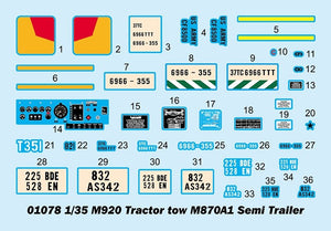 Trumpeter 01078 M920 Tractor tow with M870A1 semitrailer 1/35 – obrázek 5