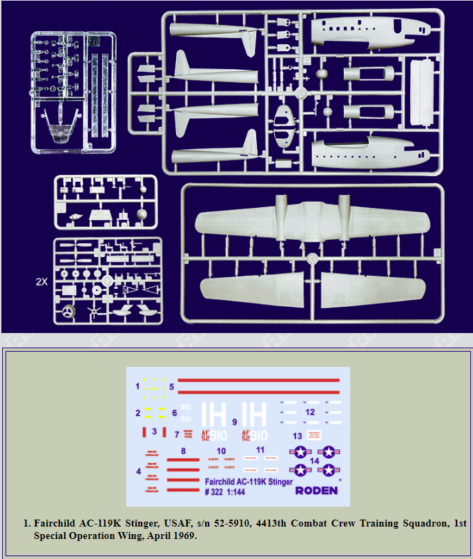 Roden 322 Fairchild AC-119K Stinger 1/144 – image 2