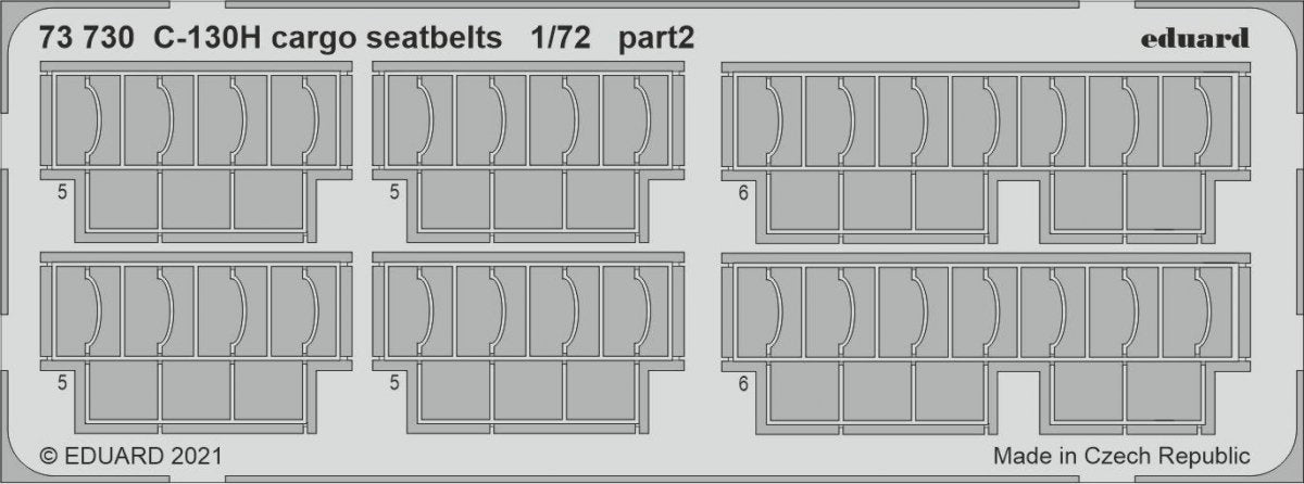 Eduard 73730 C-130H cargo seatbelts Zvezda 1/72 – immagine 2