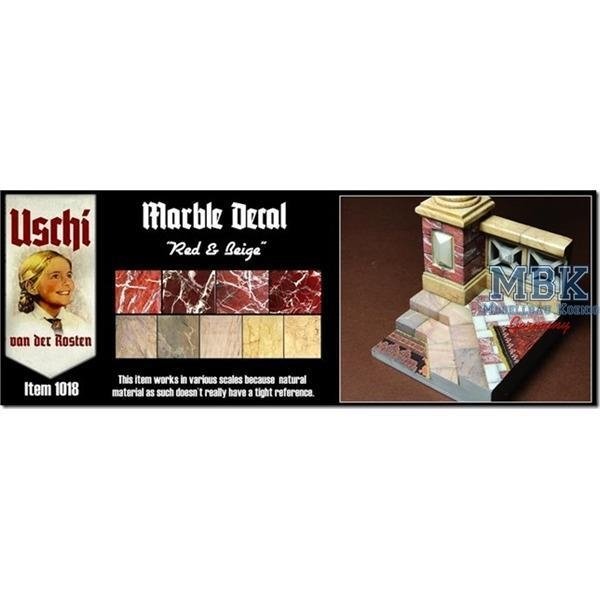 Uschi van der Rosten 1018 Marbel Decal Red/Beige 1/35