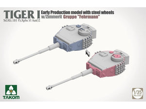 Takom 2202 Tiger I Sd.Kfz.181 Pz.Kpfw.VI Ausf.E - Early-Production Model With Steel Wheels And Zimmerit, Gruppe &amp;#39;Fehrmann&amp;#39; 1/35 – image 4