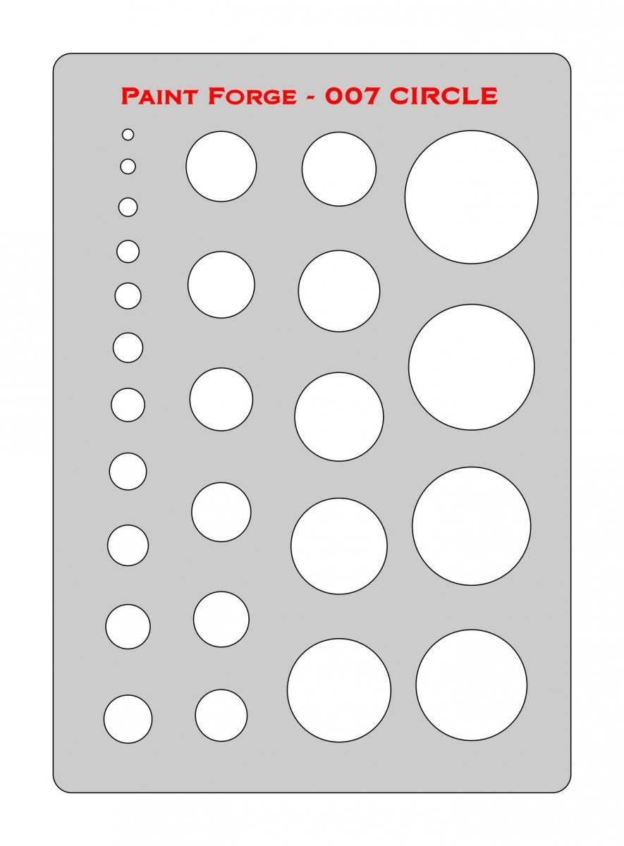 Paint Forge PFST007M STENCIL - CIRCLE