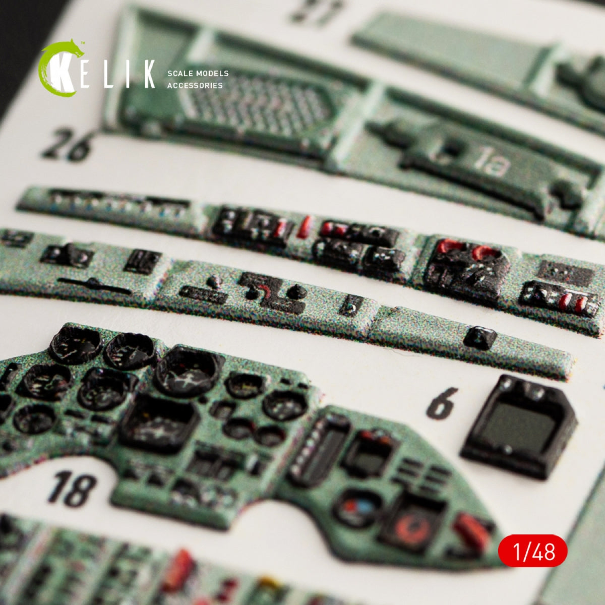 KELIK K48052 SU-27UB FLANKER INTERIOR 3D DECALS FOR GWH KIT 1/48 – Bild 2