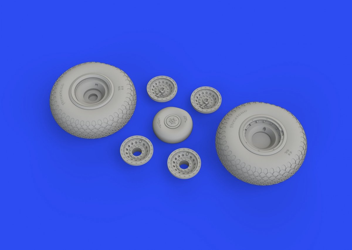 Eduard 648642 B-17 wheels cross tread HK Models 1/48 – immagine 2