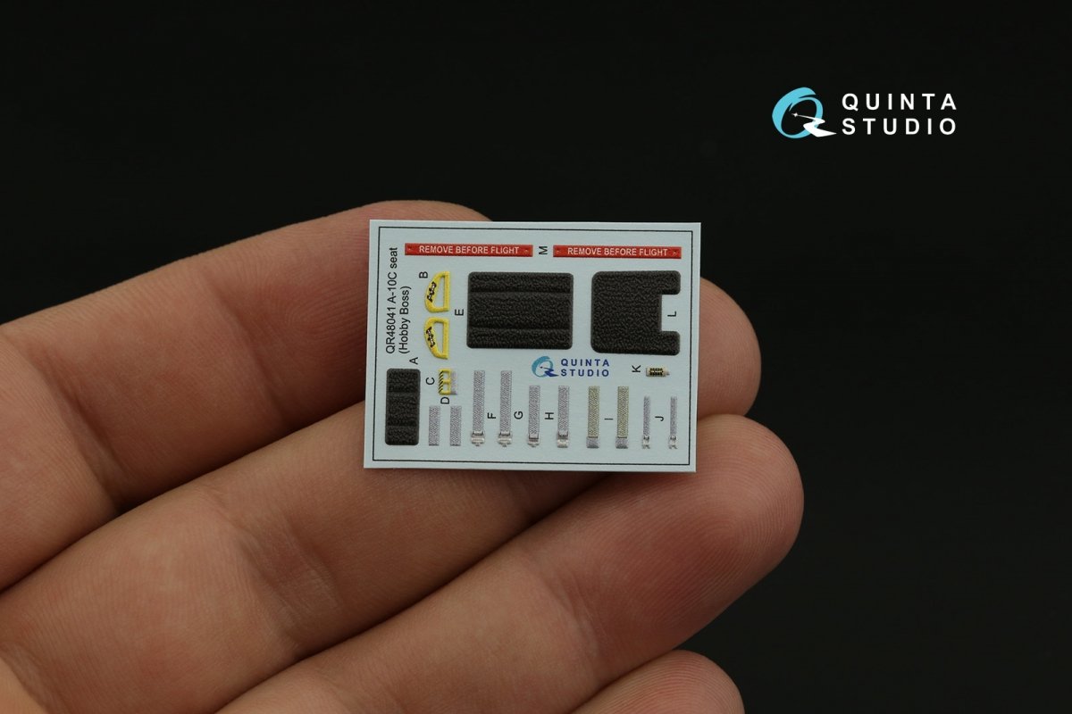 Quinta Studio QD48361 A-10C 3D-Printed &amp;amp; colored Interior on decal paper (Hobby Boss) 1/48 – obrázek 6