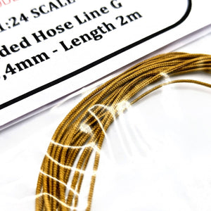 Yamamoto Model Parts YMPTUN76 Braided Hose Line Gold 0.4mm 2m 1/24 – Bild 2