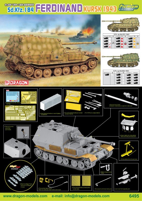 Dragon 6495 Sd.Kfz.184 Ferdinand - Kursk 1943 1/35 – immagine 3