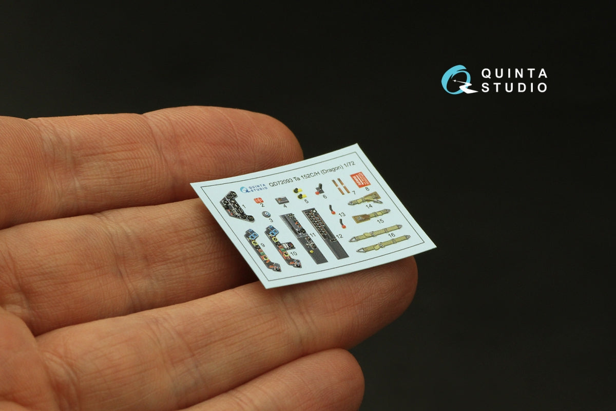 Quinta Studio QD72093 Ta 152C/H 3D-Printed &amp;amp; colored Interior on decal paper (Dragon) 1/72 – Bild 5