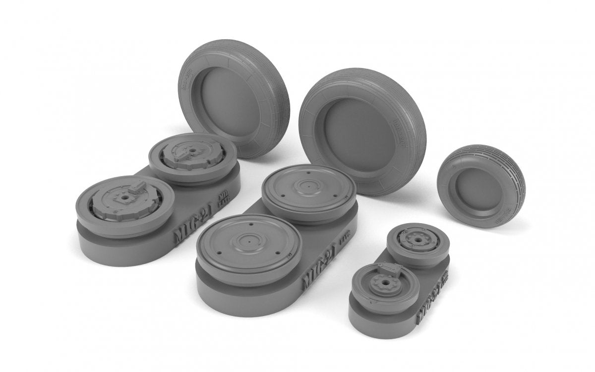 Armory Models AW48029 Mikoyan MiG-21 Fishbed wheels w/ weighted tires, late production 1/48 – image 3