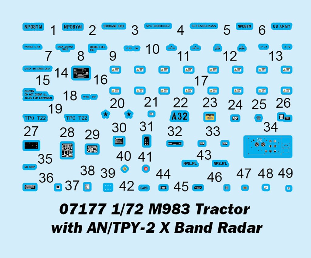 Trumpeter 07177 M983 Tractor &amp;amp; AN/TPY-2 X Band Radar 1/72 – image 3