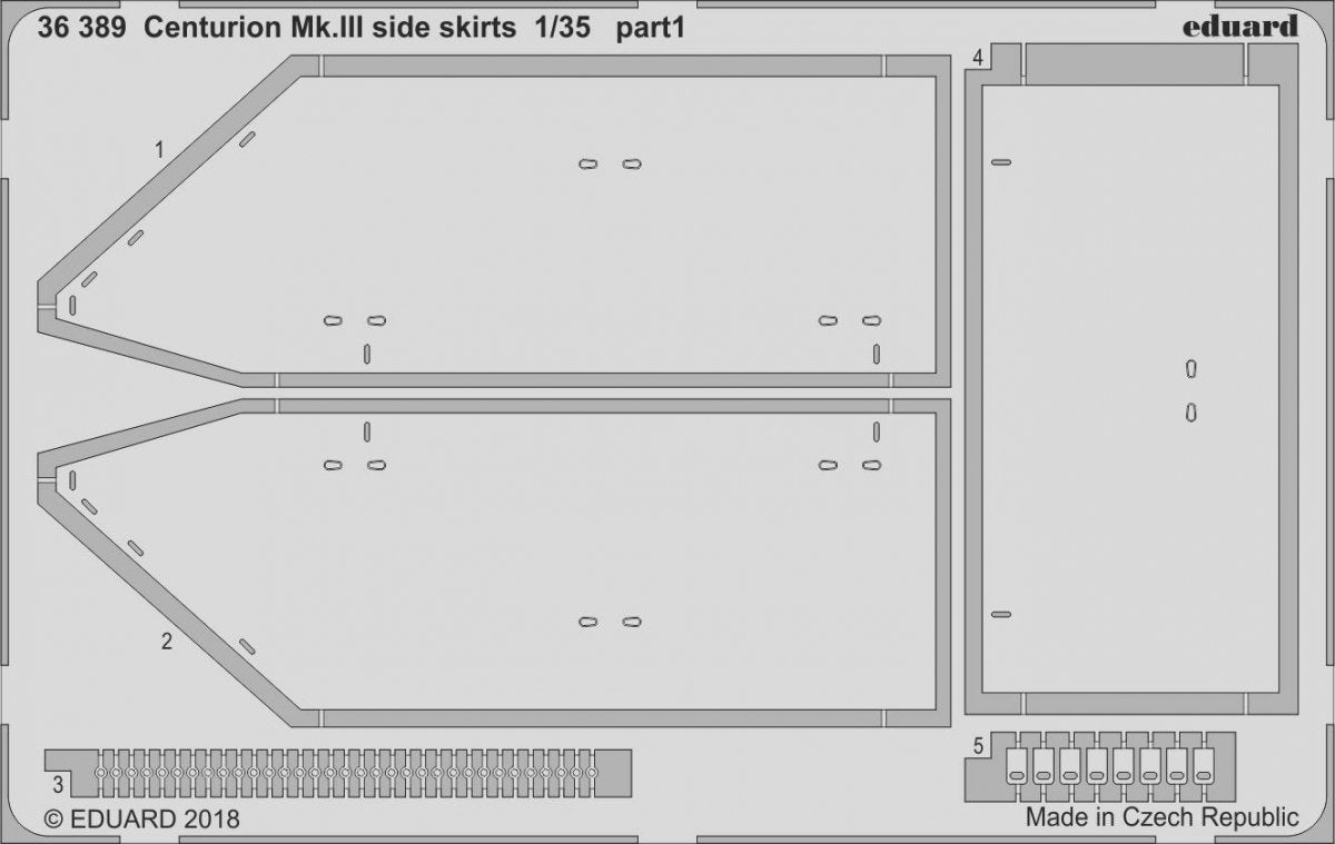 Eduard 36389 Centurion Mk. III side skirts TAMIYA 1/35