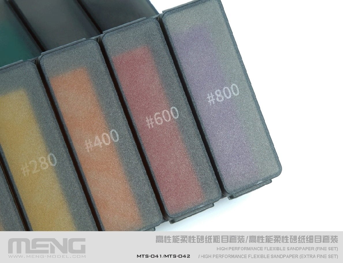 Meng Model MTS-041 High Performance Flexible Sandpaper (FineSet) (sanding set) – immagine 5