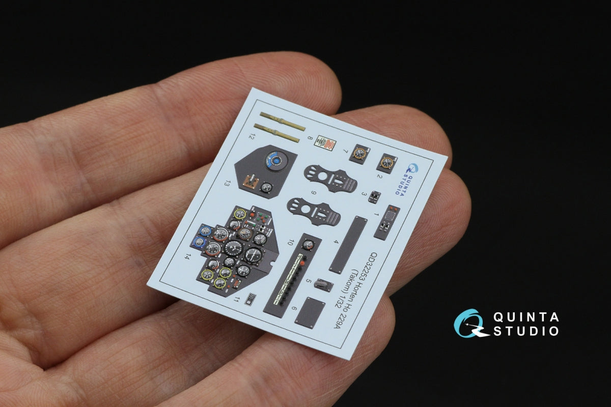 Quinta Studio QD32253 Horten Ho 229A 3D-Printed &amp;amp; colored Interior on decal paper (Takom) 1/32 – image 4