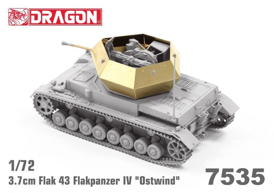 Dragon 7535 3.7cm FlaK 43 Flakpanzer IV &amp;quot;Ostwind&amp;quot; 1/72 – obrázek 3