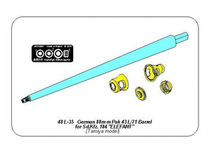 Aber 48L-35 German 88mm Pak 43/2 L/71 barrel for Sd.Kfz.184 Elefant 1/48 – image 2