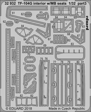 Eduard 32932 TF-104G interior w/ MB seats ITALERI 1/32 – immagine 3
