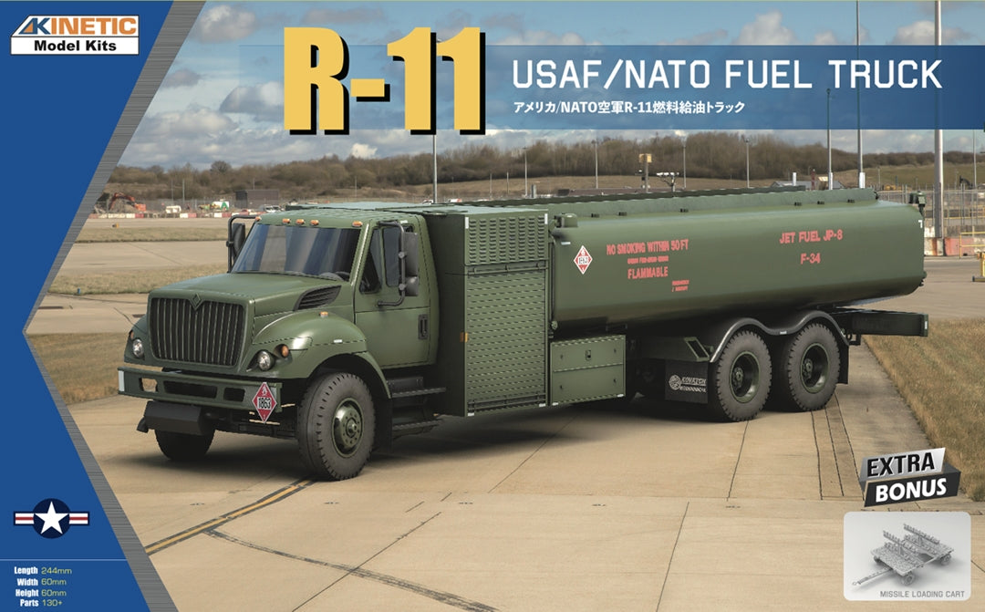 Kinetic K48116 R-11 USAF/NATO Fuel Truck (Bonus: Missile Load Cart) 1/48