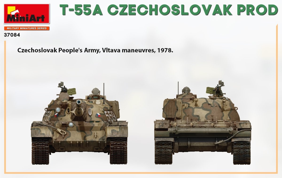 Miniart 37084 T-55A CZECHOSLOVAK PRODUCTION 1/35 – obrázek 4