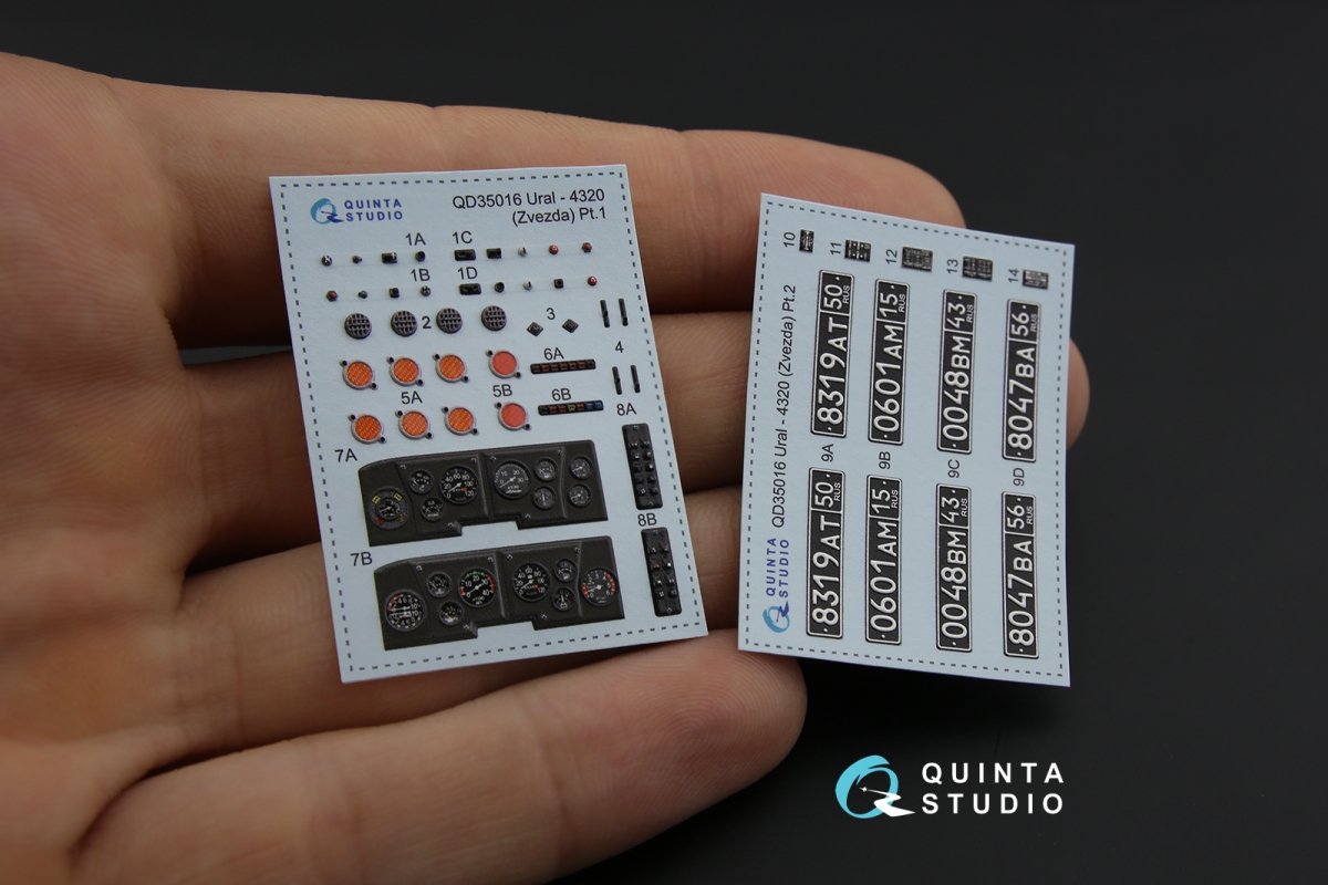 Quinta Studio QD35016 Ural-4320 3D-Printed &amp;amp; colored Interior on decal paper (for Zvezda kit) 1/35 – image 2