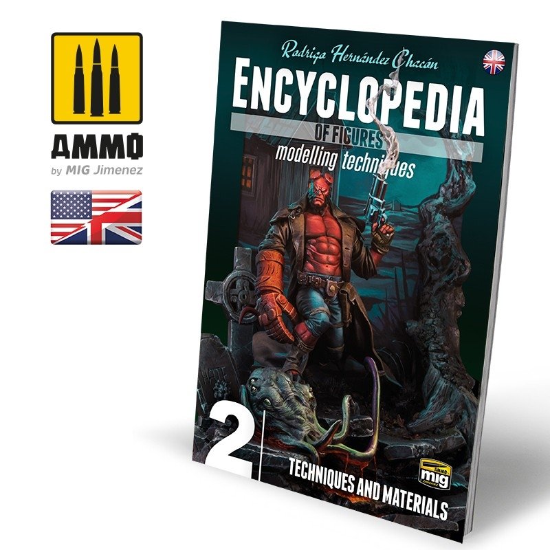 Ammo of Mig Jimenez 6222 ENCYCLOPEDIA OF FIGURES MODELLING TECHNIQUES VOL. 2 - TECHNIQUES &amp;amp; MATERIALS (English)