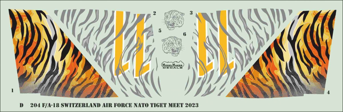 ModelMaker Decals D48204 F/A-18C Switzerland Air Force, NATO Tiger Meet 2023 1/48 – Bild 4