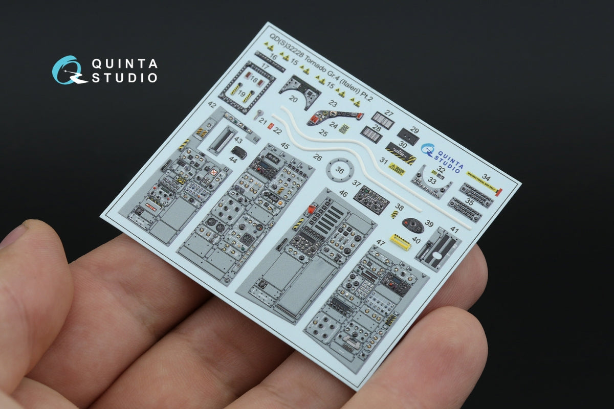 Intérieur imprimé en 3D et coloré sur papier décalcomanie (Italeri) pour Quinta Studio QD+32228 Tornado Gr.4 (avec pièces en résine imprimées en 3D) 1/32 – image 4