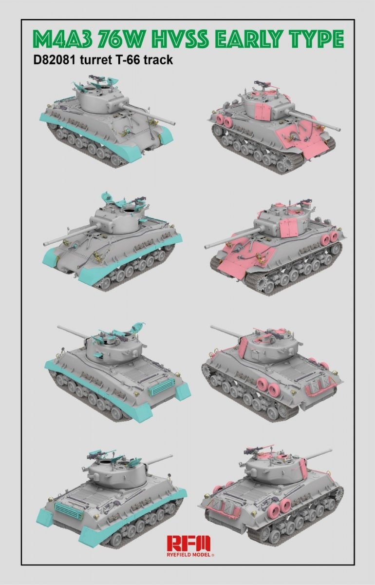 Rye Field Model 5058 M4A3 76W HVSS EARLY TYPE 1/35 – immagine 4