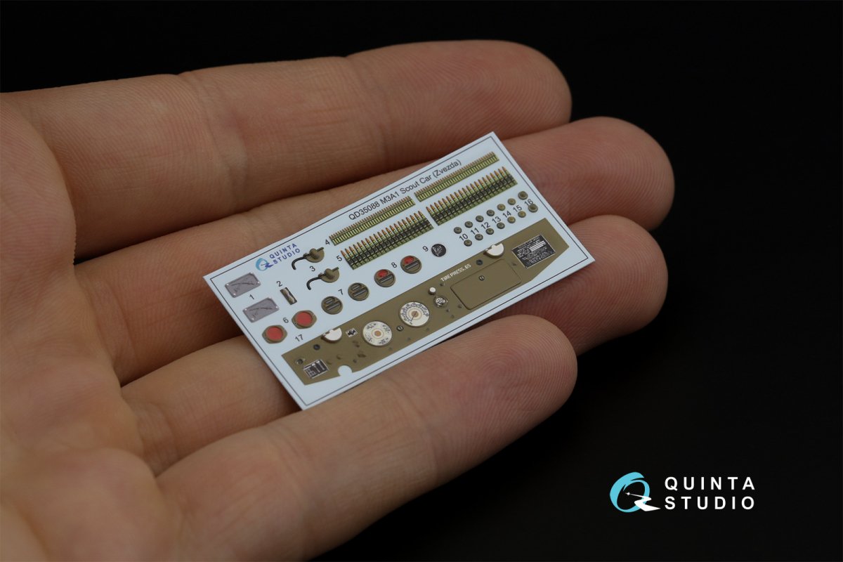 Quinta Studio QD35088 M3A1 Scout 3D-Printed &amp;amp; colored Interior on decal paper (Zvezda) 1/35 – Bild 9