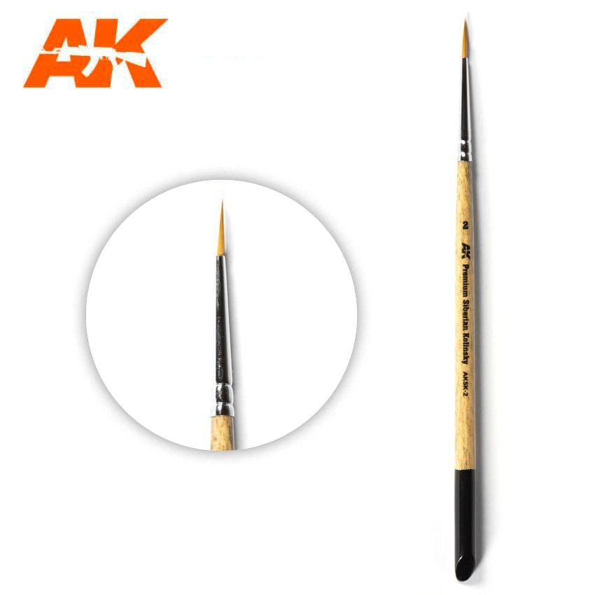 AK Interactive AKSK-2 PREMIUM SIBERIAN KOLINSKY BRUSH – 2